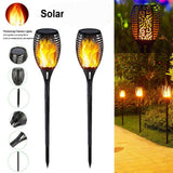 2/4/6Pcs 12LED Flame Solar Torch Light Waterproof Flickering Dancing Garden Lamp