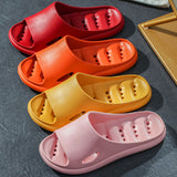 Unisex Solid Color Slippers Backless Beach Shower Backless Open Toe Casual Shoes