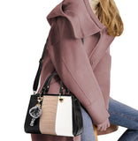 Women Leather Shoulder Crossbody Bag Top Handle Satchel Handbag Crocodile Printed Tote Purse