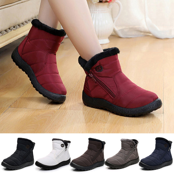 Snow Boots Women's Plush Cloth Boots Thick Cotton Shoes Winter Warm Short Boots