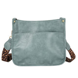 Women Leopard PU Leather Shoulder Bag Handbag Crossbody Purse Satchel Messenger