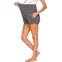 Pregnant Women Yoga Shorts Maternity Hot Pants Casual High Waist Bottoms Pockets