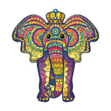 Wooden Animals Jigsaw Puzzles Owl Shape Puzzles Creative Jigsaw Pieces Colorful Building Block for Adults Kids Gift Family Party Game Toys, 100 Pieces
