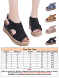 Women's Increase Height Sandals Buckle Wedge Sandal Open Toe Platform Sandals