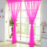 Textile 1/2X Sheer Voile Window Treatment Rod Pocket Curtain Panels for Bedroom and Living Room