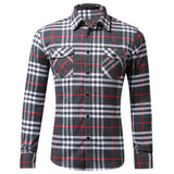 Men's Casual Button Down Plaid Shirt