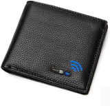 Intelligent Anti-Lost Wallet GPS Locator Purse Cowhide Leather Tracker Bluetooth