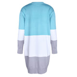 Ladies Retro Vintage Sweater Open Front Long Sleeve Classic Knit Cardigan Outwear Coat