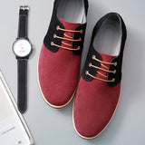 Men's Oxfords Lace Up Casual Boat Shoes Genuine Leather Shoes Breathable Loafers