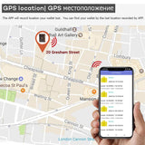 Intelligent Anti-Lost Wallet GPS Locator Purse Cowhide Leather Tracker Bluetooth