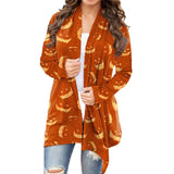 Women Halloween Print Long Sleeve Cardigan Coat Outwear Jacket Jumper Open Front