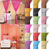 39"x78" String Door Curtain Beads Room Divider Crystal Tassel Fringe Beaded Window Panel