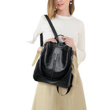 Women Handbag School Backpack Anti-Theft Waterproof Rucksack Zipper Shoulder Bag