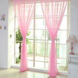 Textile 1/2X Sheer Voile Window Treatment Rod Pocket Curtain Panels for Bedroom and Living Room