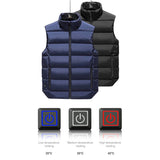 Men's Heated Vest Electric Jacket Coat USB Warm Heating Pad Winter Body Warmer