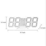 Modern LED Digital Clock 3D LED Night Light Digital Wall Clock Desk Alarm Clock Wake Up Digital Clock with Temperature Display, Snooze