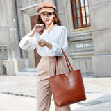 Women PU Leather Designer Shoulder Bag Tote Large Handbag Ladies Messenger Pouch