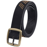 Women PU Leather Punk Rock Belt Fashion Rivet Belt Studded Belt Pin Buckle Belts