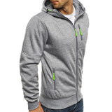Men's Hoodie Zip-up Smart Casual Sweatshirt Hooded Regular Fit Jumper Pockets