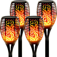 2/4/6Pcs 12LED Flame Solar Torch Light Waterproof Flickering Dancing Garden Lamp