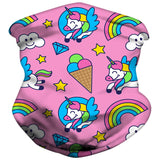 Ice Silk Kids Balaclava Tube Scarf Headband Face Mask Neck Gaiter Wrap Bandana