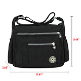 Women Waterproof Nylon Messenger Crossbody Bag Handbag Shoulder Bag Purse Pouch