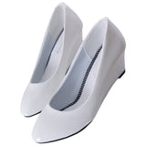 Womens Pumps Slip On High Wedge Heels Shoes Party Dress Shoes