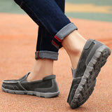 Men's Solid Color Flat Heels Casual Shoes Lightweight Slip On Holiday Round Toe