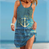 Womens Sexy Summer Sleeveless Short Dress Beach Suspender Dress Holiday Sundress