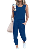 Women's Tracksuit Set Sleeveless Tops + Pants Trousers Sports Fitness Loungewear