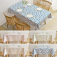 Waterproof PVC Table Cloth Oil-Proof Wipeable Rectangle Tablecloth Kitchen Decor