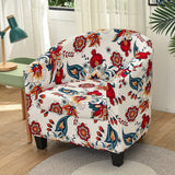 2Pcs Tub Club Chair Cover Elastic Slipcover + Cushion Cover Furniture Protector