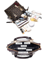 Women Leather Handbag Briefcase Shoulder Bag Tote Messenger Satchel With Pendant