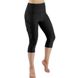 Women's Capri Yoga Pants High Waist Leggings Cropped Pocket Fitness Sports Gym