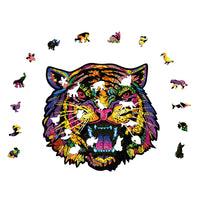 Wooden Animals Jigsaw Puzzles Owl Shape Puzzles Creative Jigsaw Pieces Colorful Building Block for Adults Kids Gift Family Party Game Toys, 100 Pieces