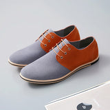 Men's Oxfords Lace Up Casual Boat Shoes Genuine Leather Shoes Breathable Loafers