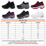 Women's Sock Sneakers Mesh Air Cushion Platform Walking Slip on Shoes Size 4.5-10