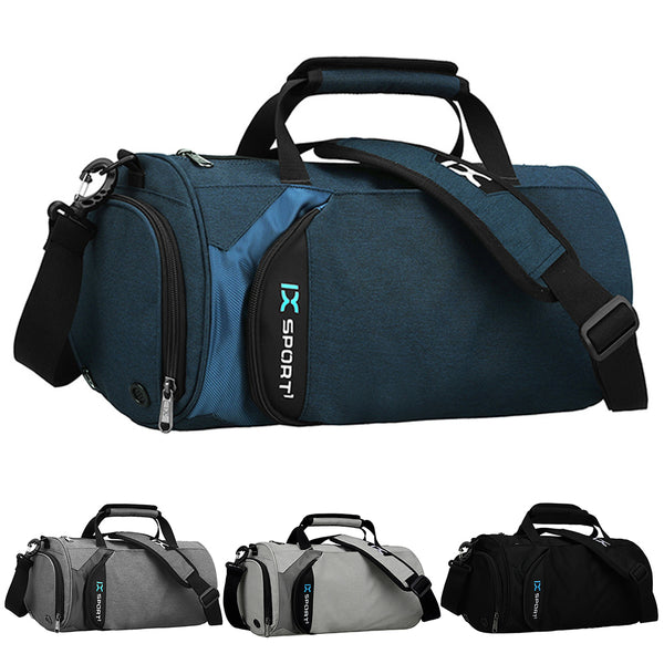 Mens Women Sports Travel Duffel Bags Shoulder Bag, Waterproof Gym Fitness Bag Weekender Overnight Handbag with Shoe Pocket