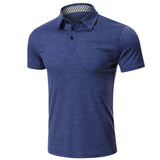 Men's Solid Color Short Sleeve Polo Shirt Casual Tops Blouse Pullover Sweatshirt