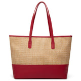 Women PU Leather Braided Shoulder Bag Ladies Beach Tote Large Handbag Messenger