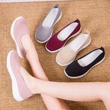 Women's Soft Flats Mesh Shoes Breathable Slip On Walking Shoes Casual Comfort