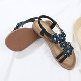 Women's Boho Rhinestone Casual Sandals Summer Beach Flip Flops Size 4.5-11.5
