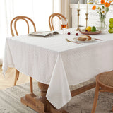 Hollow Cotton Table Cloth Cover Rectangle Square Tablecloth Kitchen Dining Decor