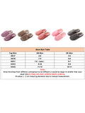 Unisex Plush Home Slippers Indoor Winter Warm Slip On Flat Shoes Anti-Slip