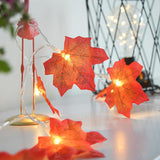 Halloween Decor Pumpkin LED String Light Fall Maple Leaf Fairy String Light Garden Twinkle Lights for Thanksgiving Christmas Birthday Gift