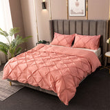 2/3Pcs Twist Flower Duvet Quilt Cover Set Queen King Size Bedding Set+Pillowcase