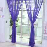 Textile 1/2X Sheer Voile Window Treatment Rod Pocket Curtain Panels for Bedroom and Living Room