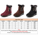 Womens Winter Snow Boots Plush Lined Anti-Slip Ankle Booties Flat Shoes with Zip