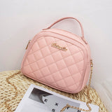 Women PU Leather Quilted Shoulder Bag with Chain Strap, Small Purse Crossbody Bag Handbag