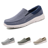 Mens Slip On Canvas Shoes Casual Loafers Walking Driving Sneakers Low Top Boat Shoe